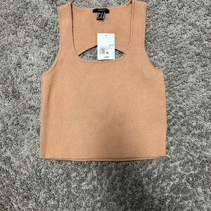 Forever 21 Women's Tan Sleeveless Top